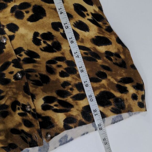 Boston Proper Embellished Leopard Print Cardigan size XXS - Picture 9 of 9